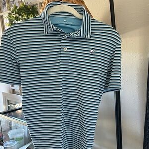 The Southern Shirt Company Blue and White Striped Polo